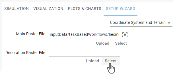 Selection of decoration raster file