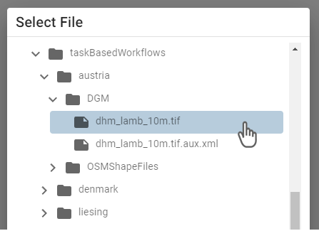 Selection of decoration raster file of Liesing