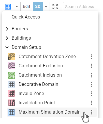 Selection of Maximum Simulation Domain action
