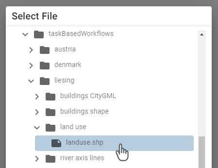 Selection of land use data of Liesing