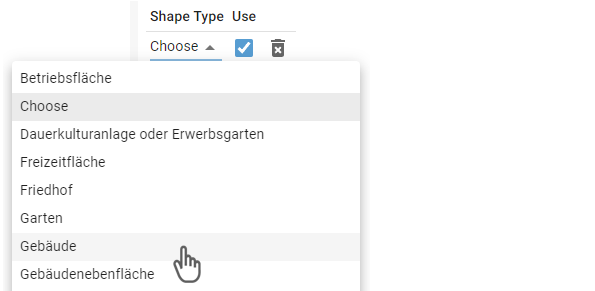 Selection of building shape type