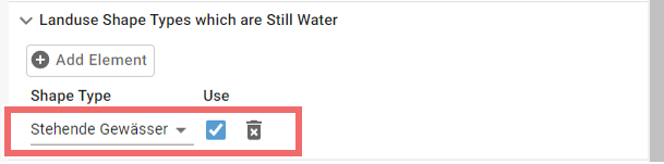 Set shape type for still water