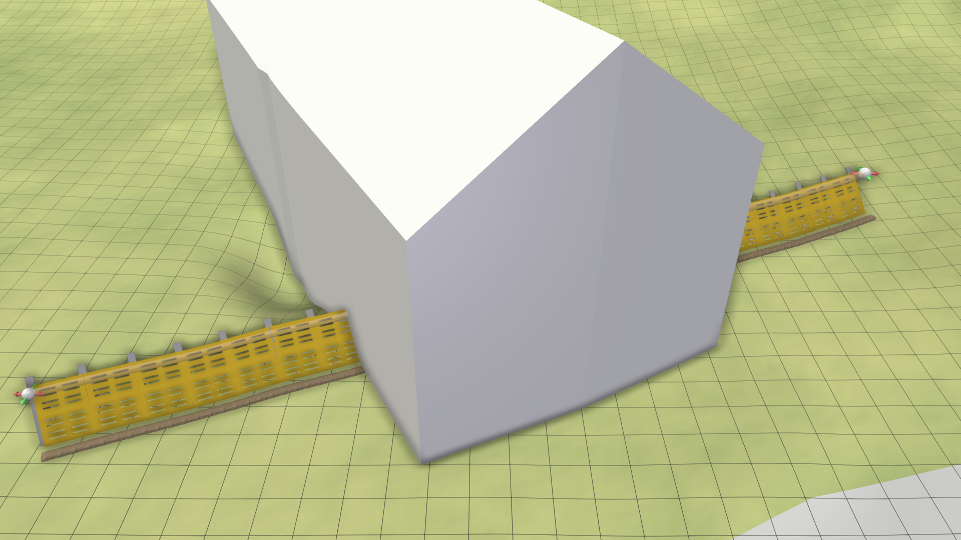 Barrier through building