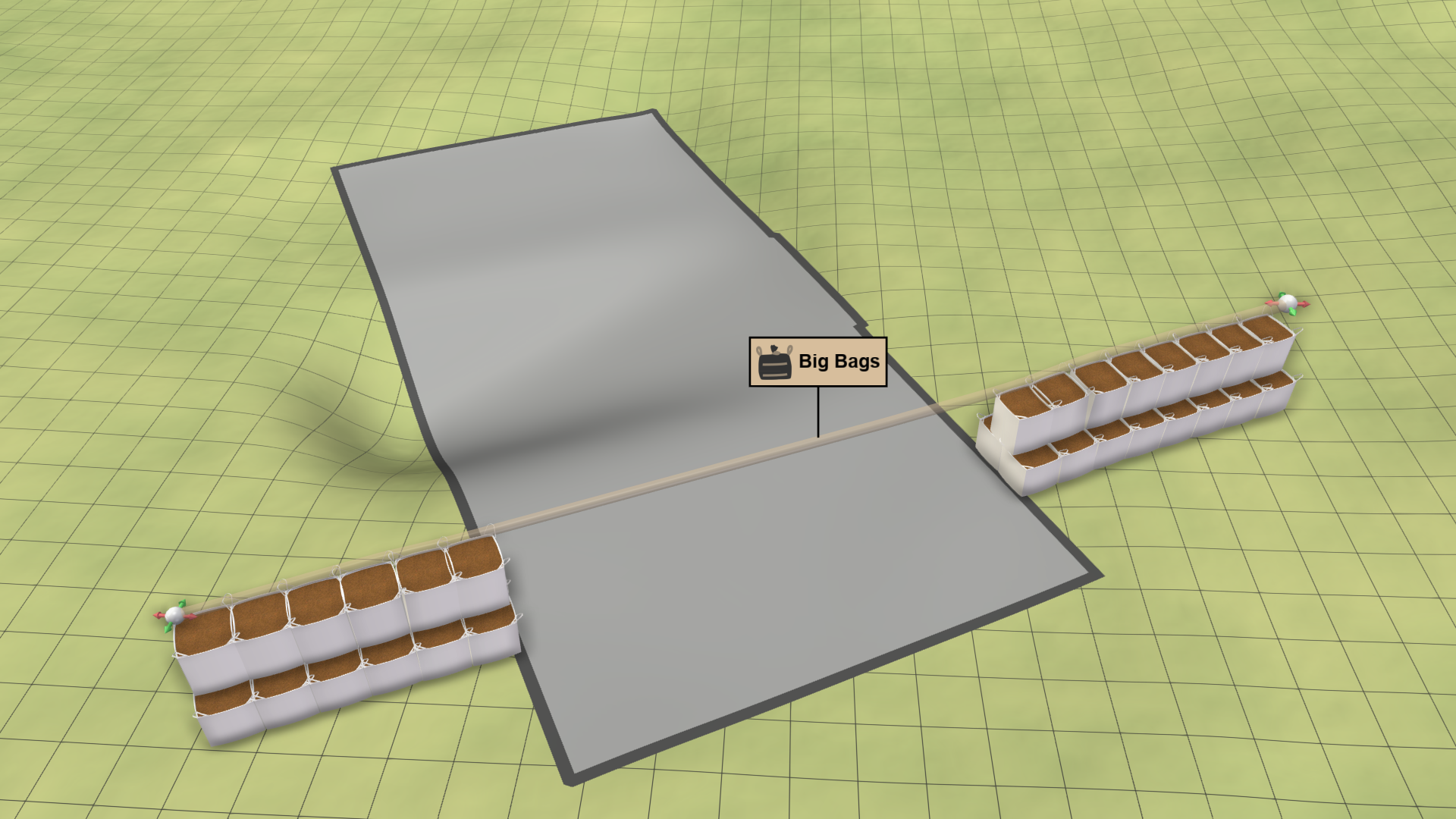 Barrier through building footprint