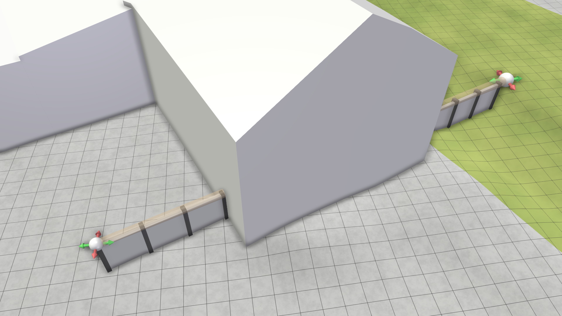 Barrier through building