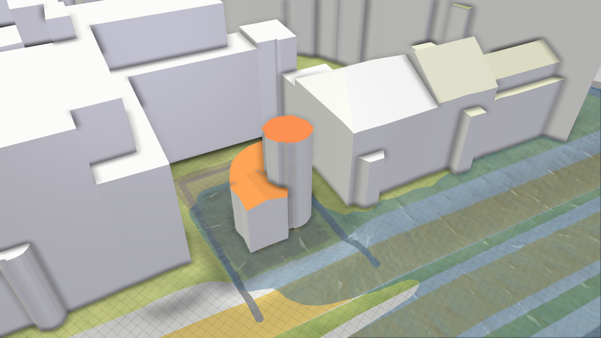 Flooded buildings with same priority SamePrio Image