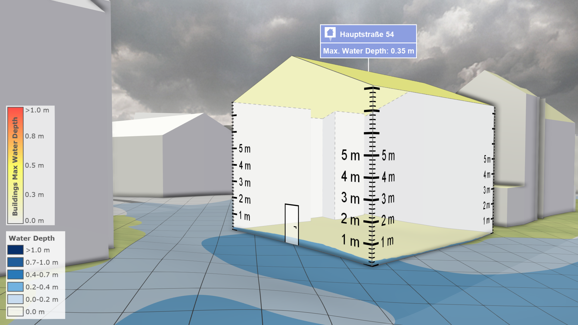 Inspection of building with the visual preset 'Buildings: Wet Facades'