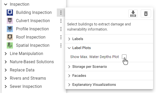 Enable label plots in Action Tool Panel
