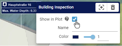 Disable display of inspected building in combined water depth plot