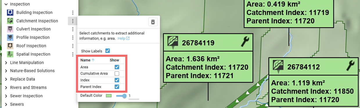 Selection of Displayed Values