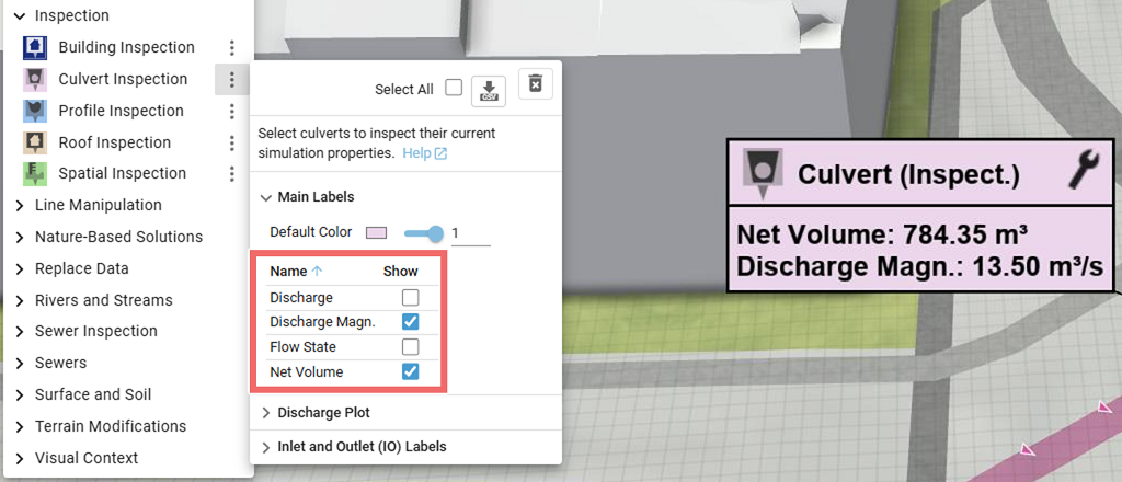 Selection of Displayed Values