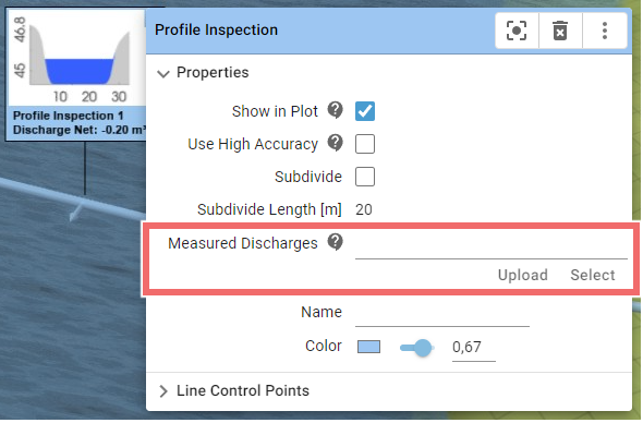 Select measured water levels for comparison with simulated data