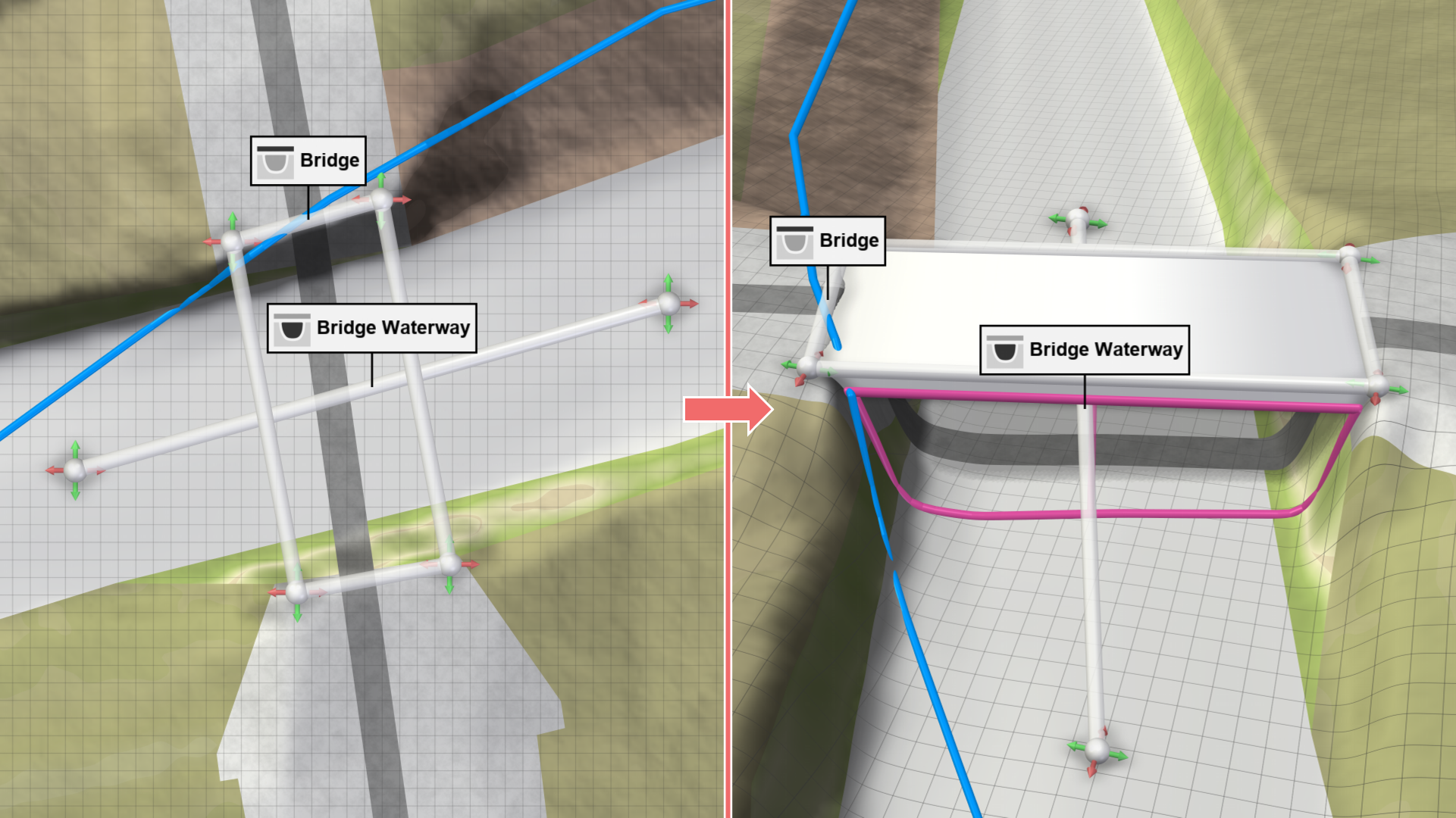 Bridge Waterway Drawing Image