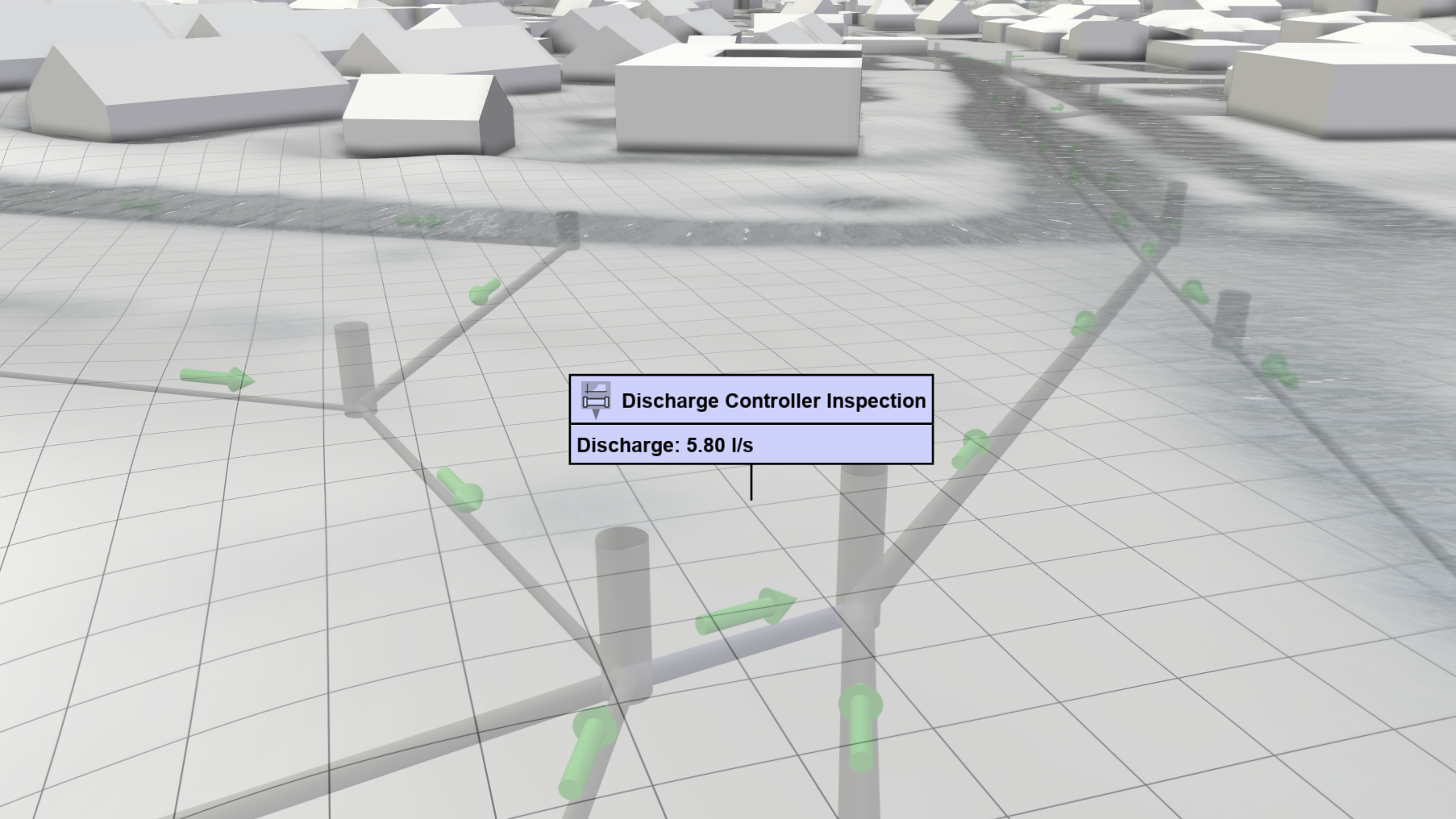 Inspection of sewer discharge controller