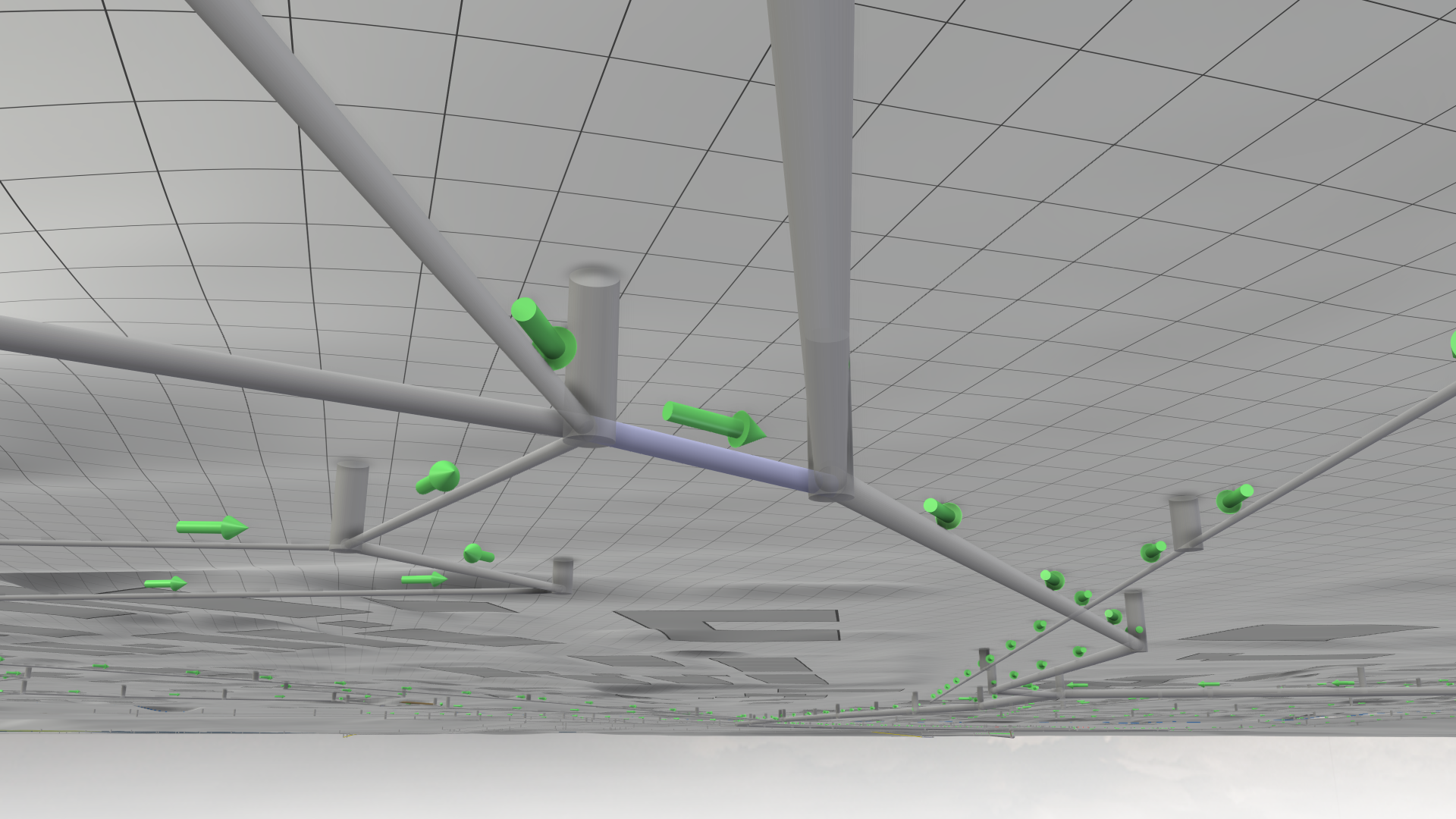 Sewer network below the terrain