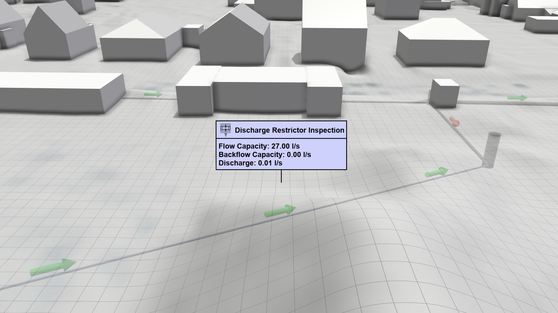 Inspection of sewer discharge restrictor