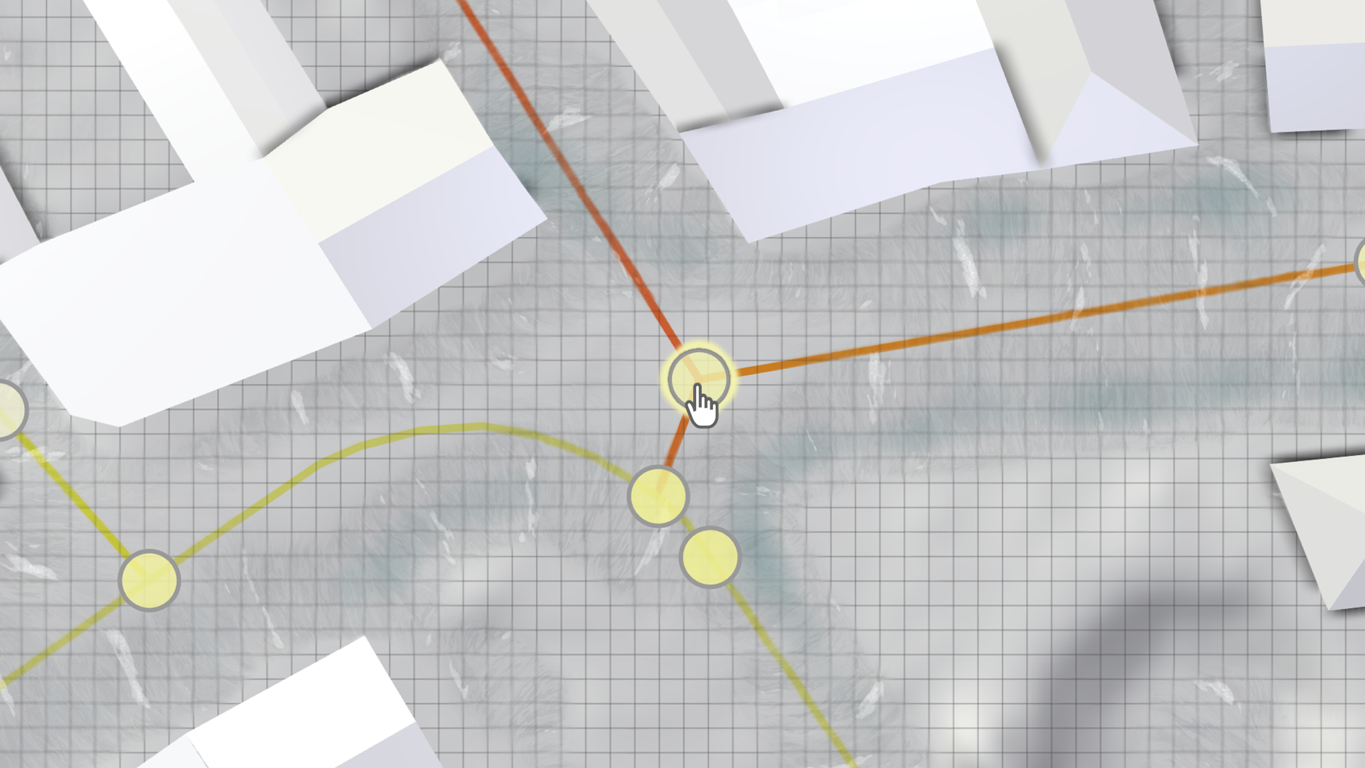 Selection of a sewer node in 2D view