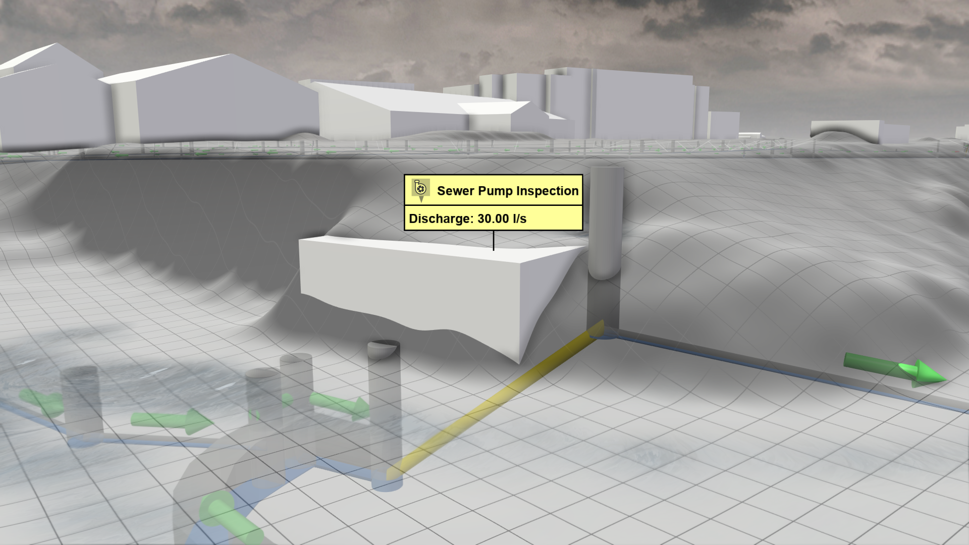 Inspection of a sewer pump