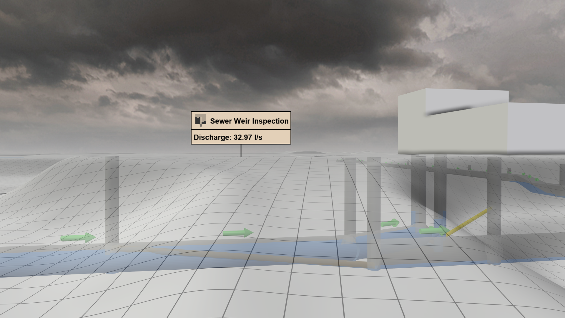 Inspection of a sewer weir