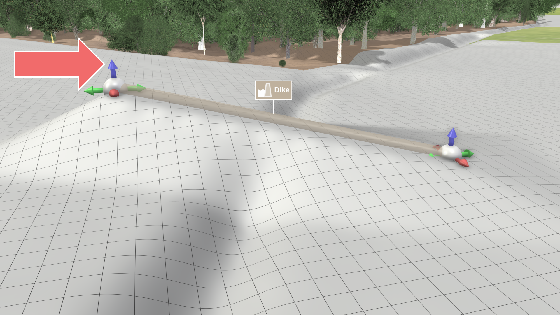 Height determination from line elevation in edit mode