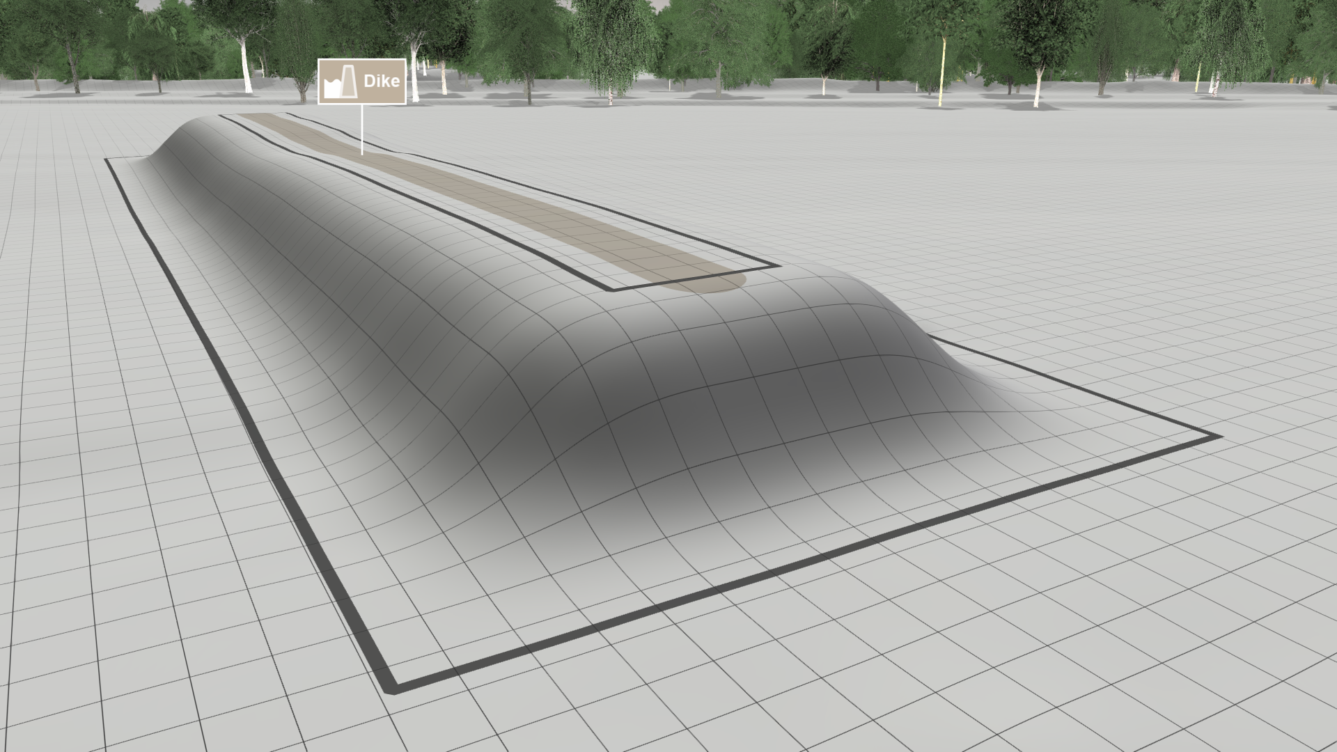 Dike with cubic interpolation