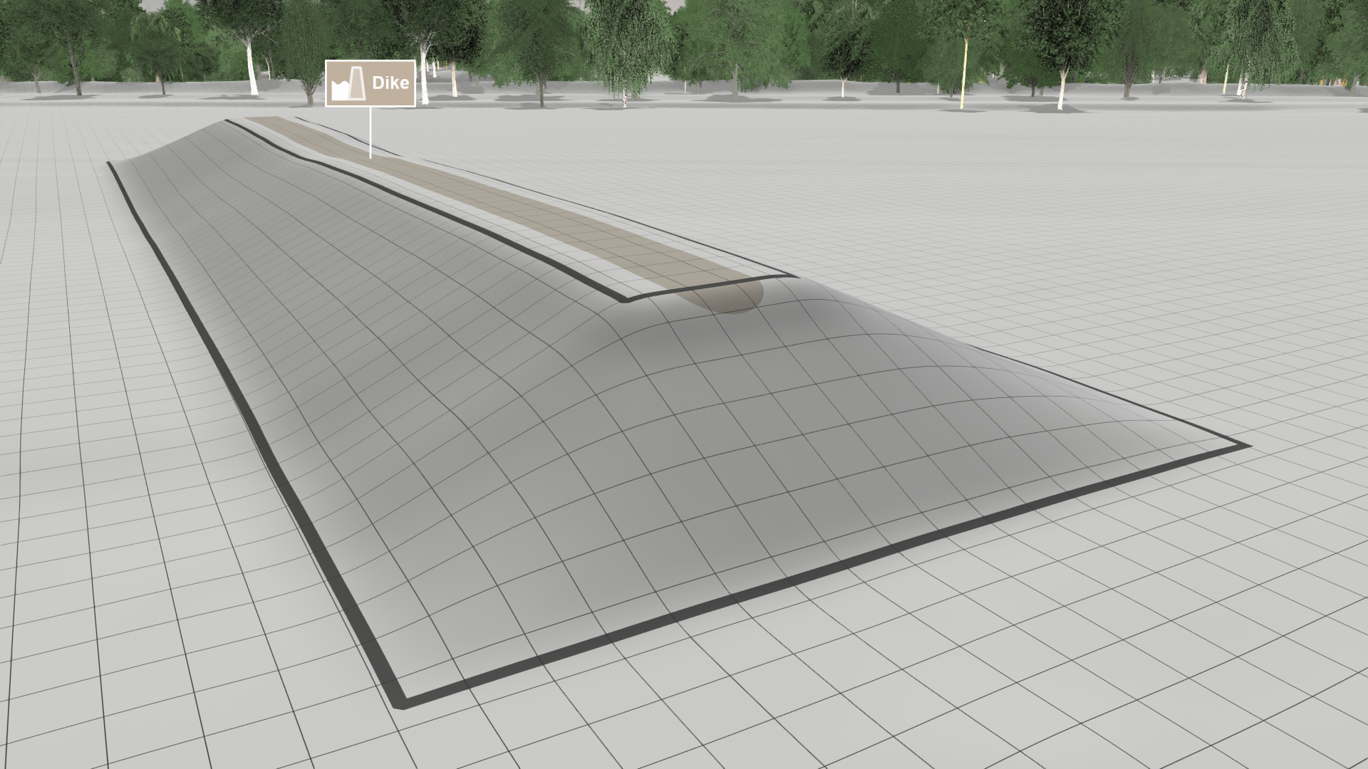 Dike with linear interpolation