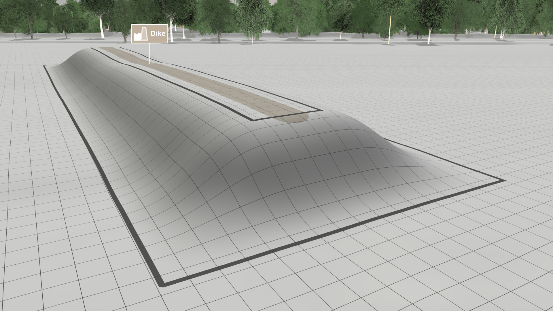 Dike with quadratic interpolation