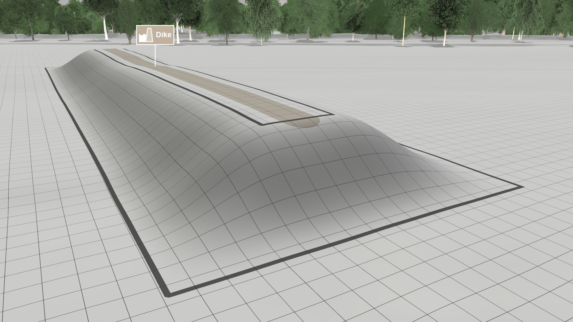 Dike with sine interpolation