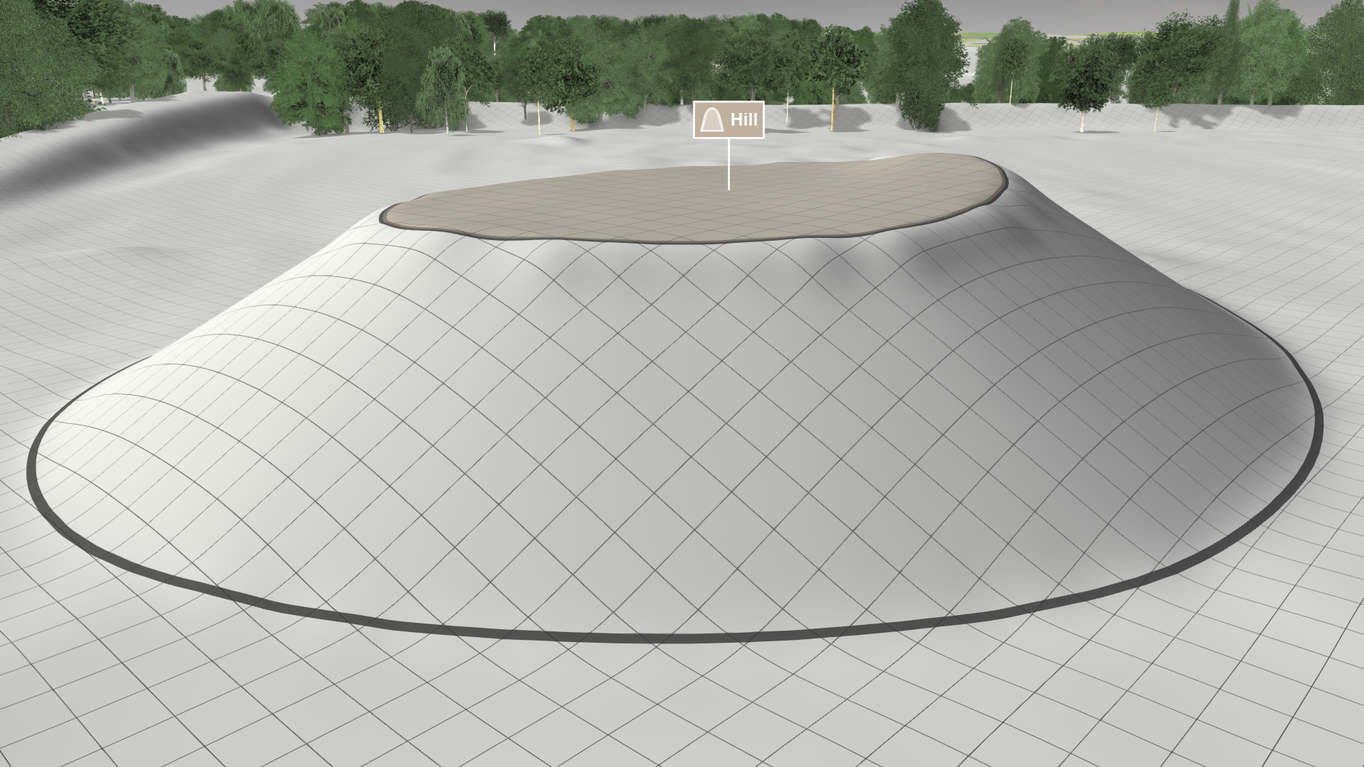 Hill with linear interpolation