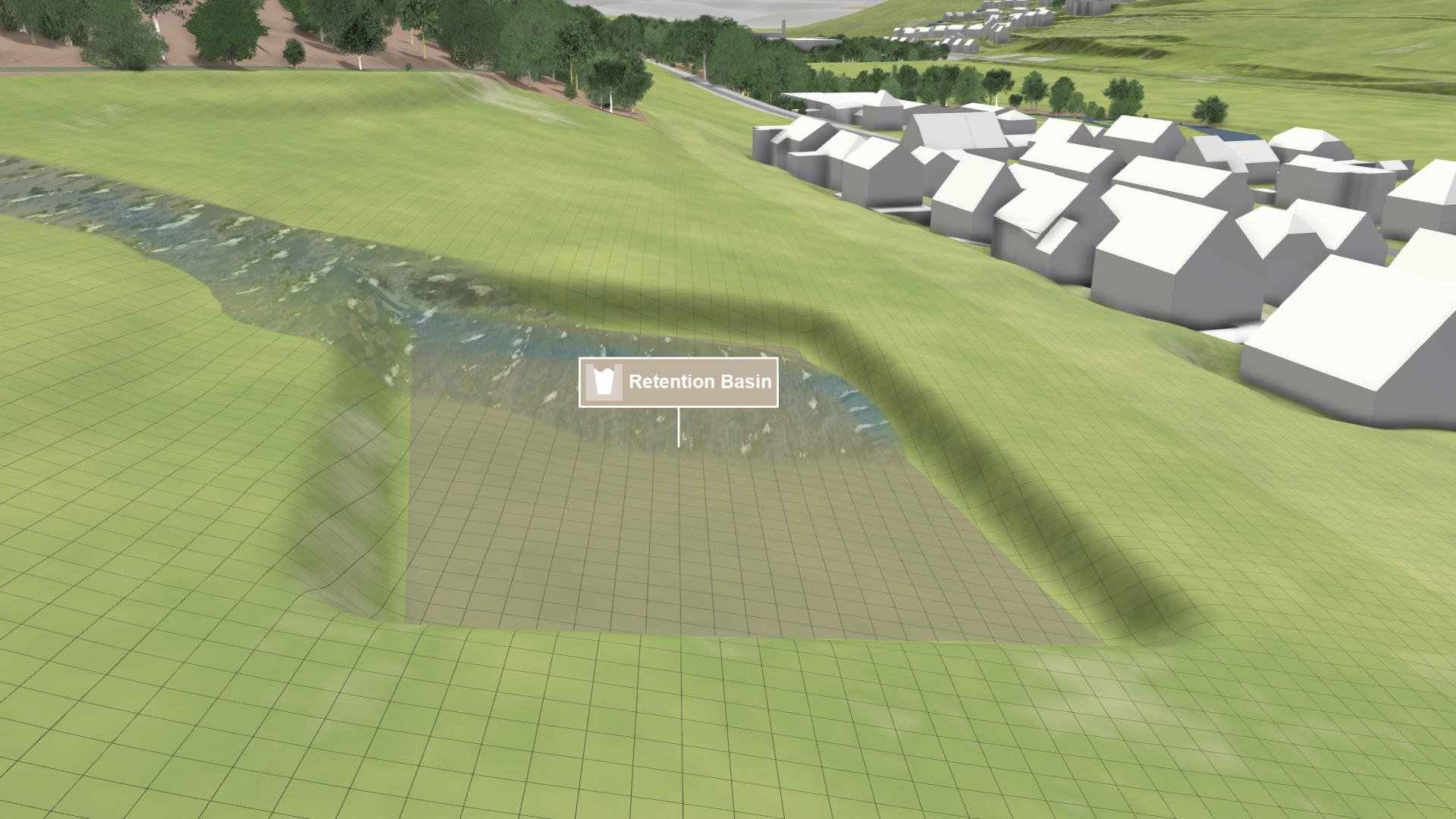 Depth determination relative to terrain