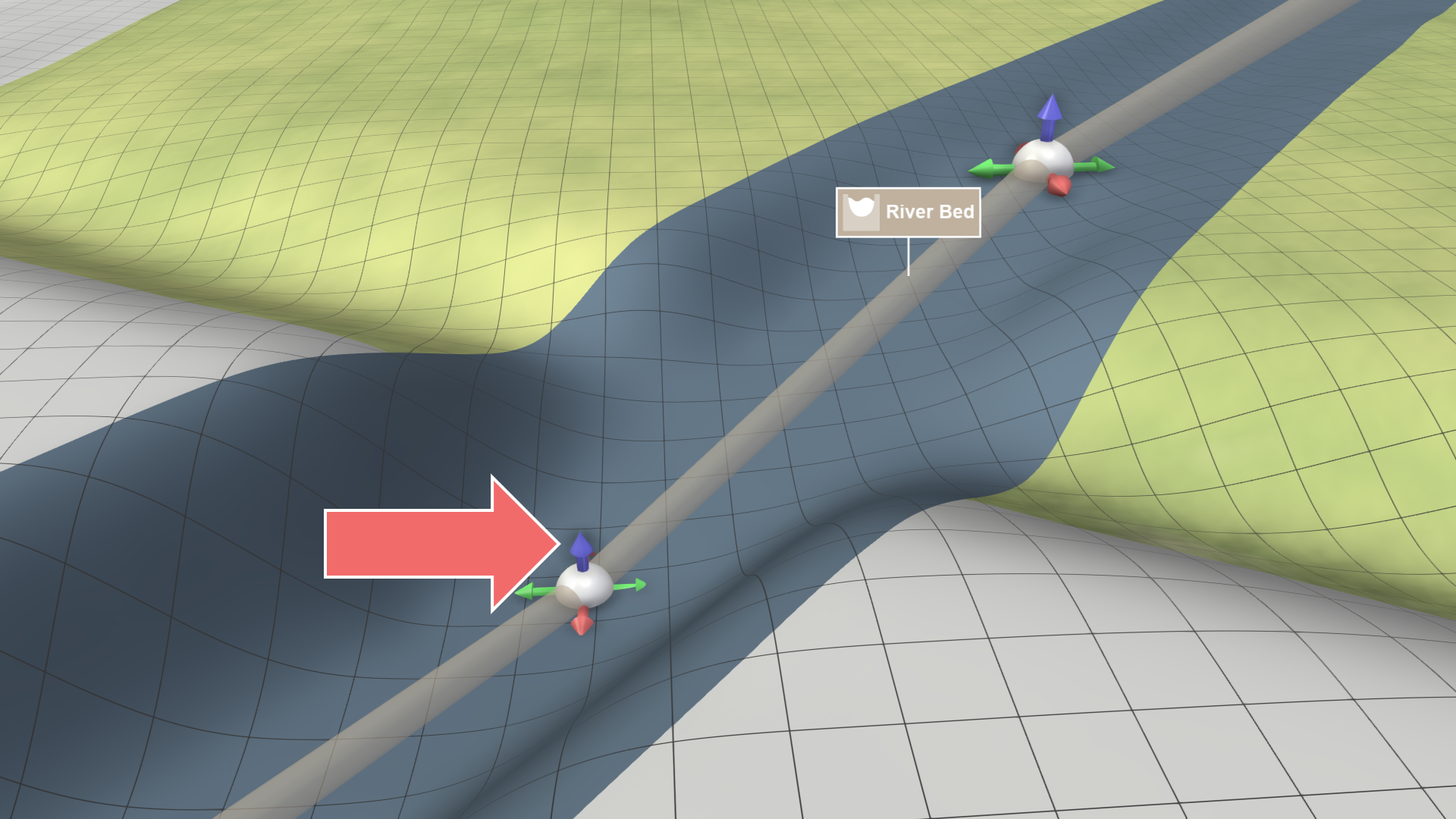 Depth determination from line elevation in edit mode