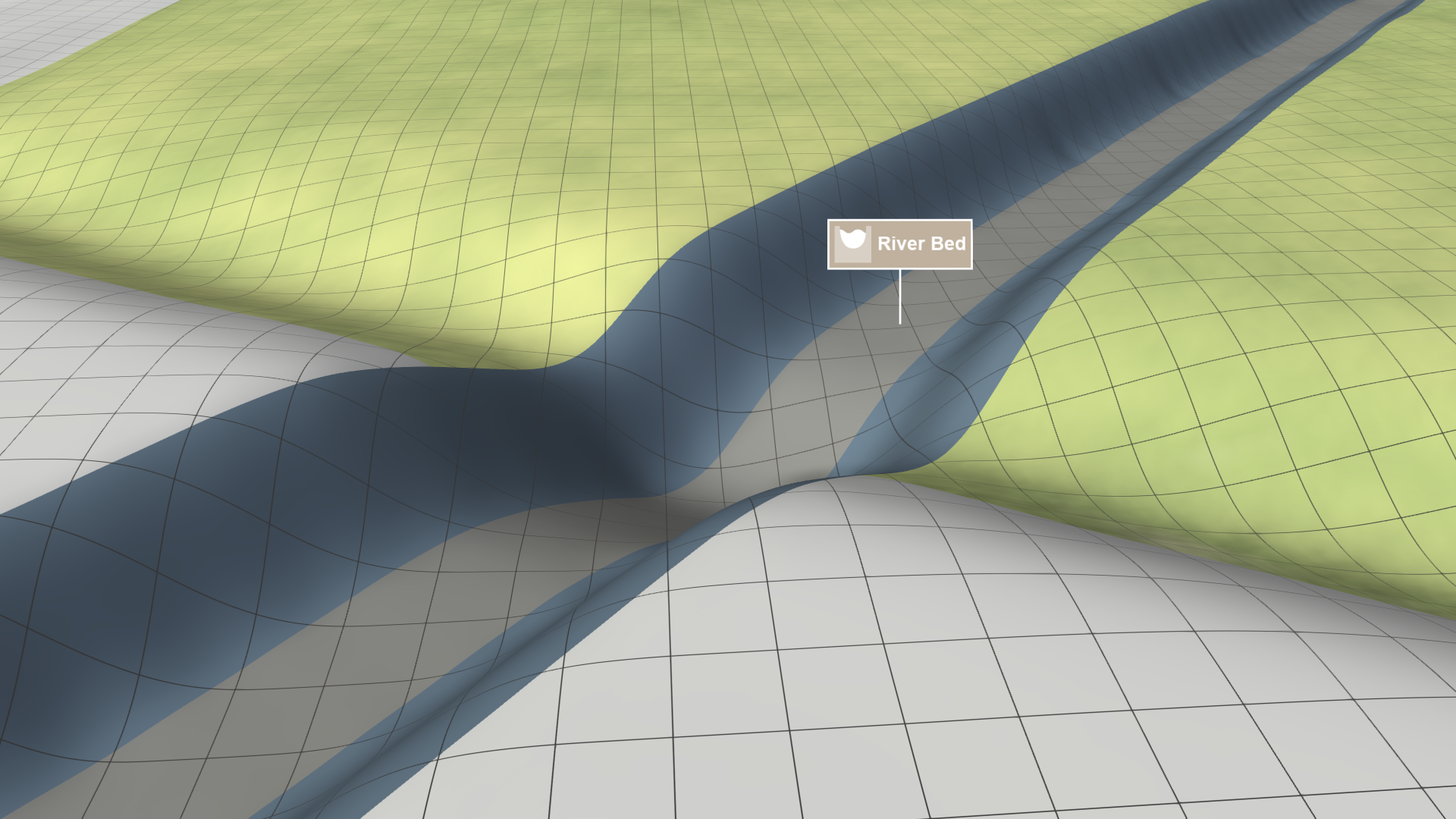 Depth determination relative to terrain