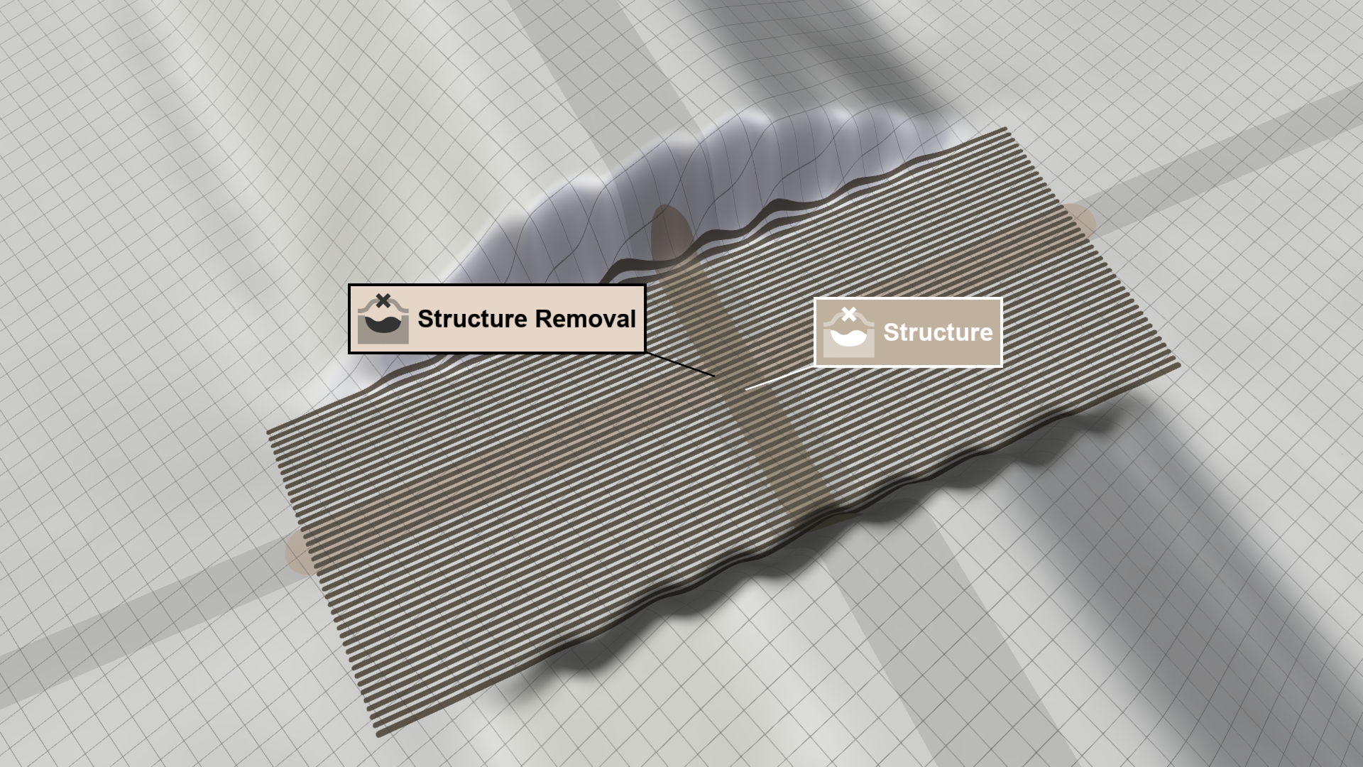 Interpolation lines used by the structure removal algorithm InterpolationLines Image