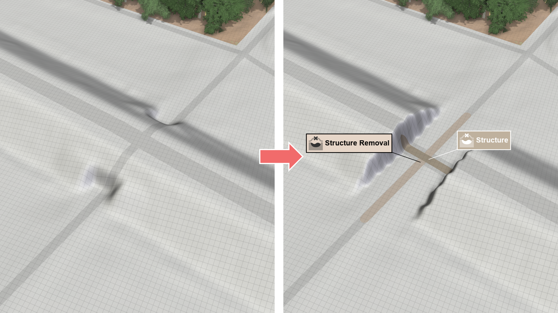 Structure and structure removal action StructureRemoval Image