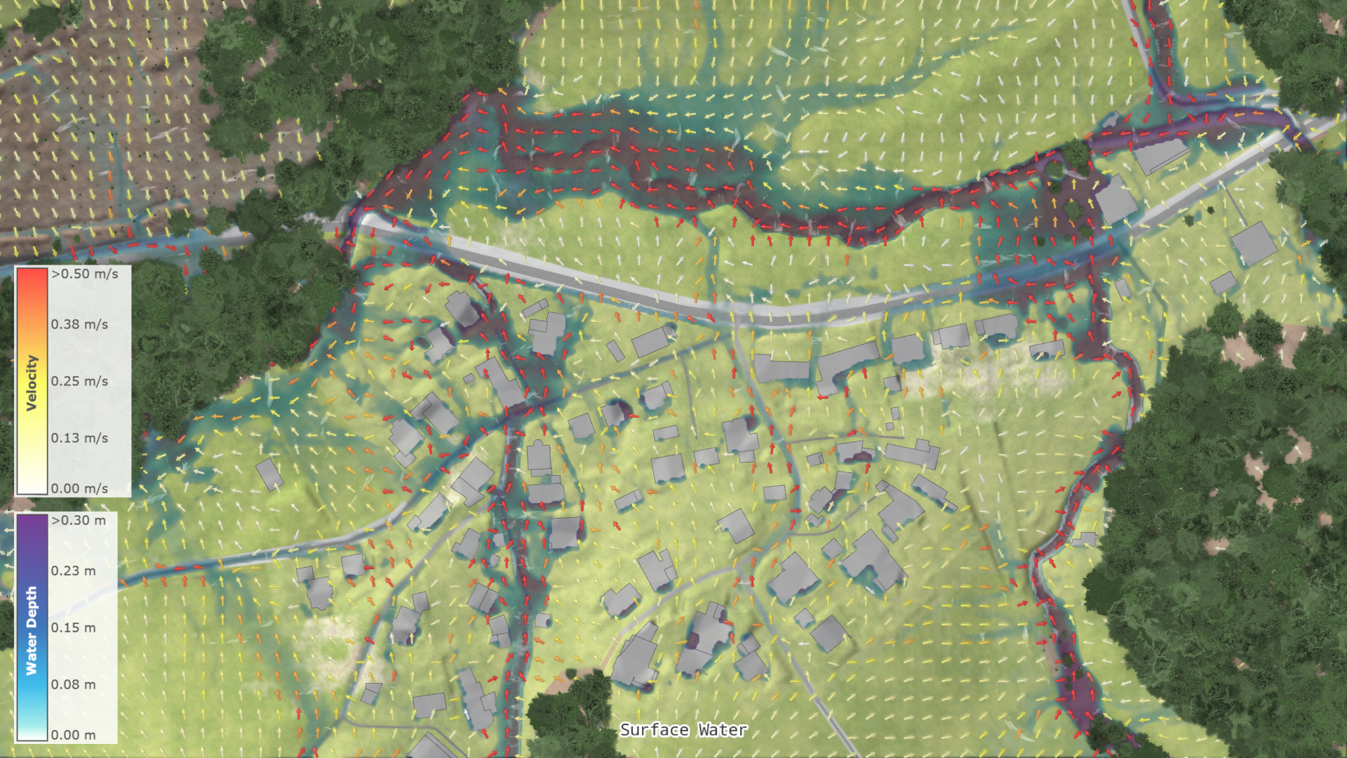 Water Depths and Velocities