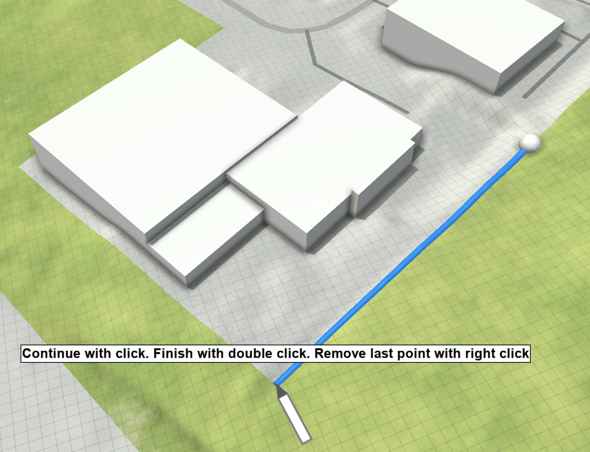 Drawing a concrete wall as a multi-click line Concrete Wall Drawing