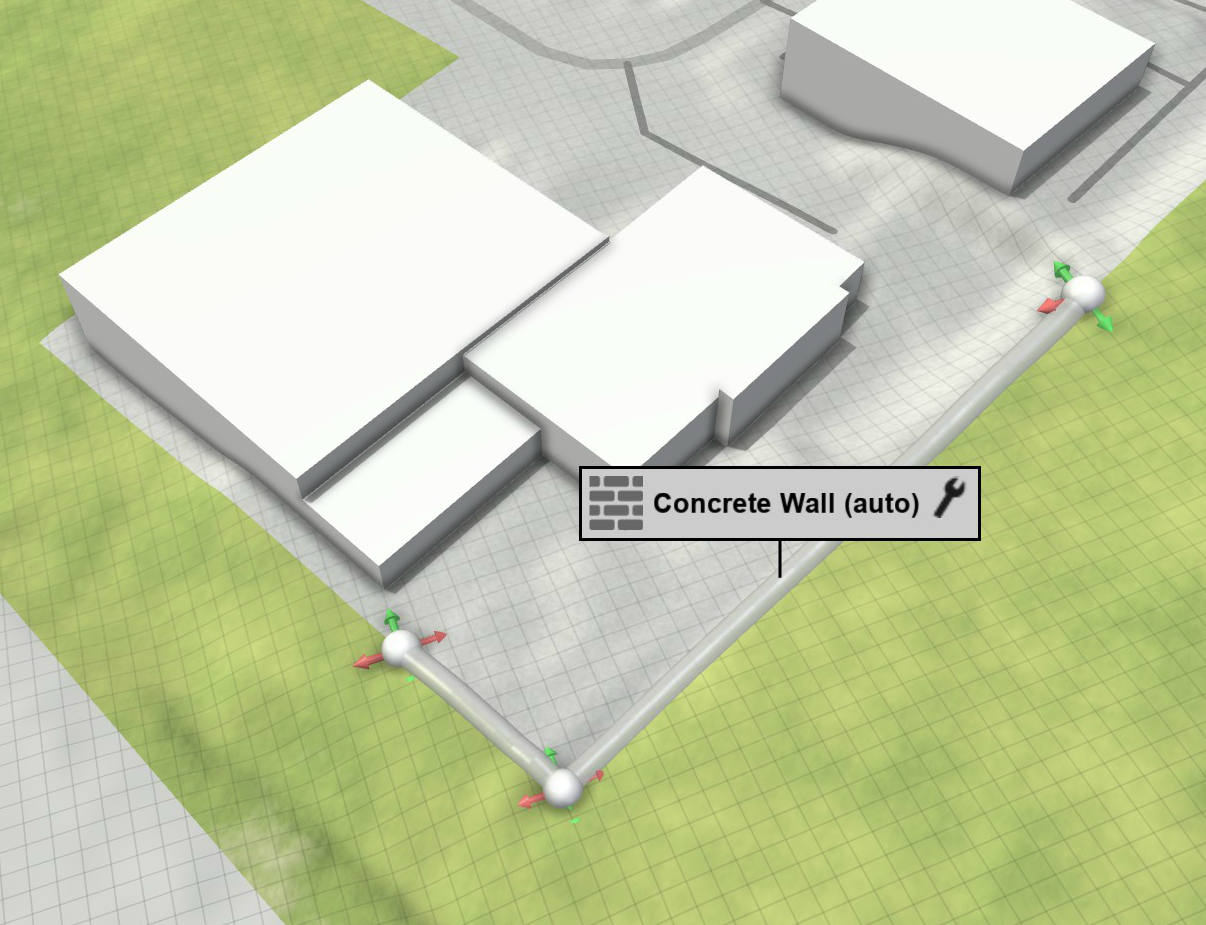Drawing a concrete wall as a multi-click line Concrete Wall Drawing