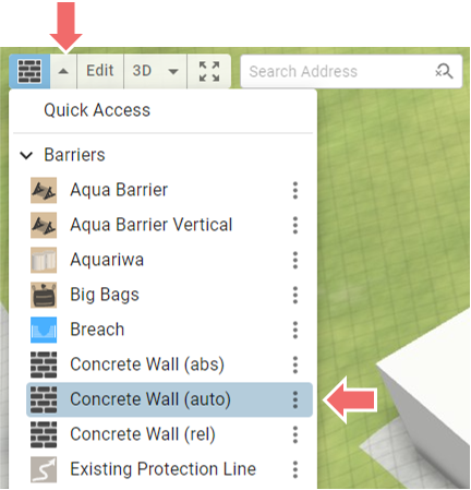 Select Action Concrete Wall (auto) Select Action Concrete Wall (auto)