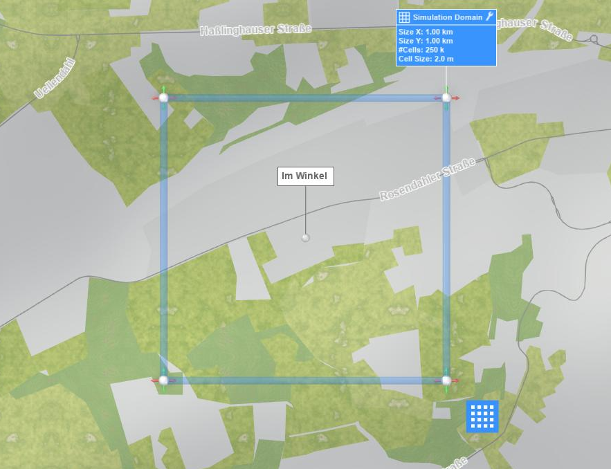 Simulation Domain Created Simulation Domain Created