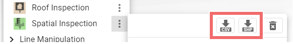 Export CSV and SHP file for Spatial Inspections