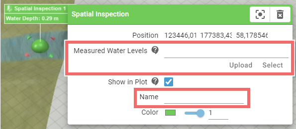 Select measured water levels for comparison with simulated data