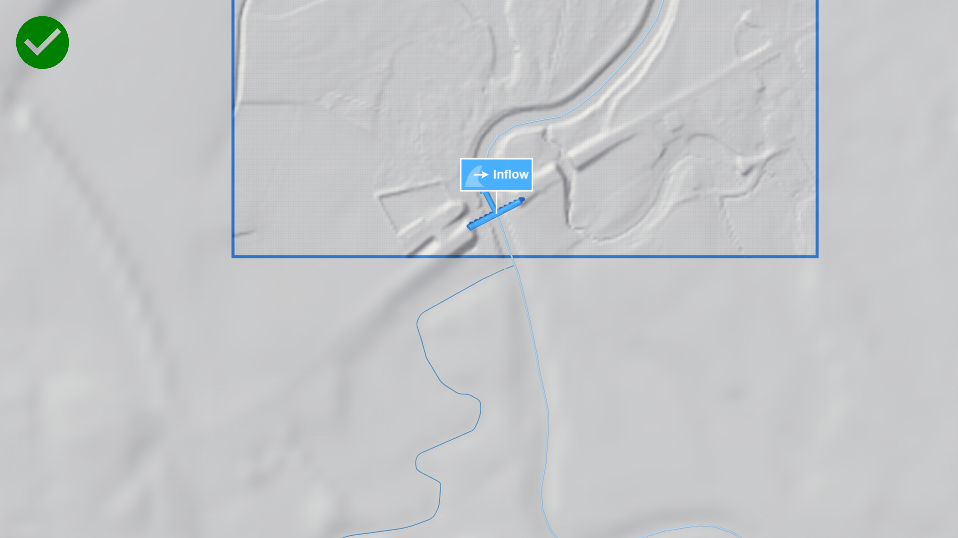 One inflow downstream of confluence