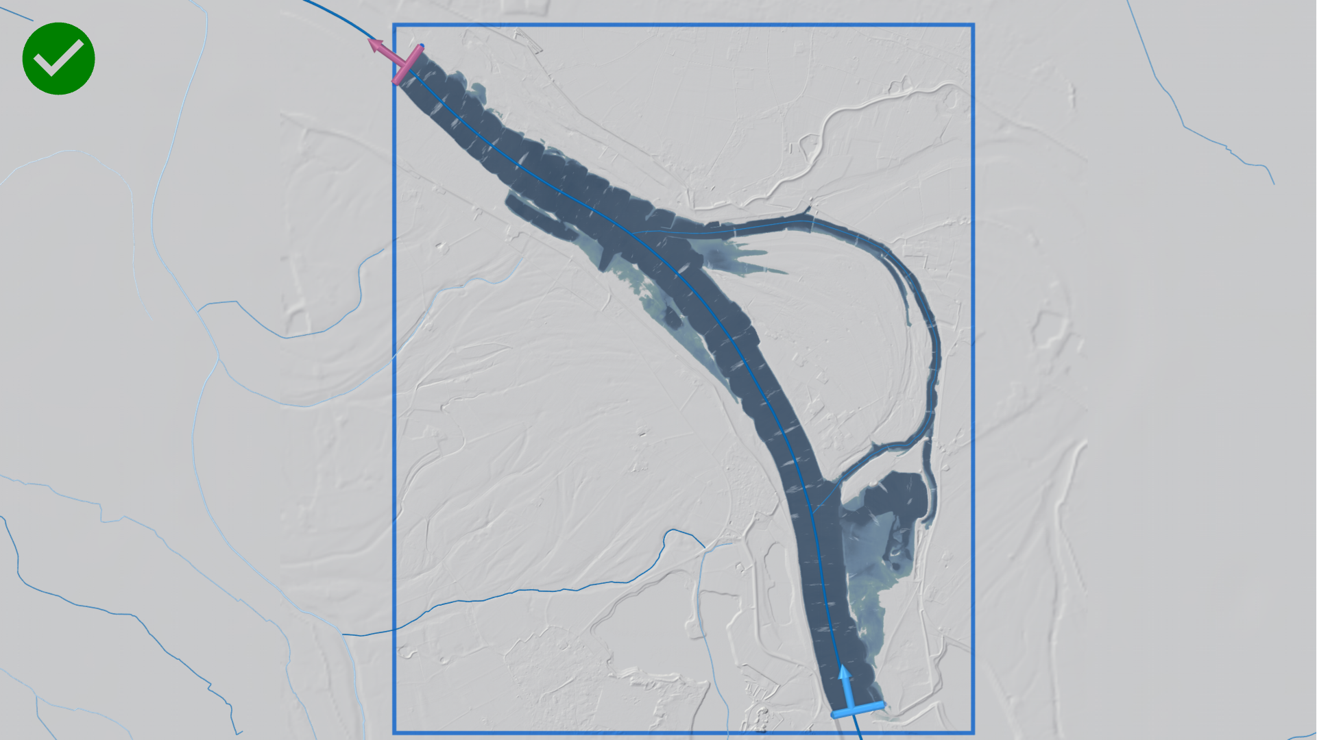 Inflow is placed upstream of canal