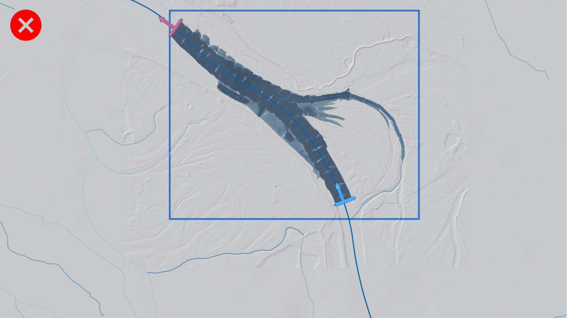 Inflow is placed downstream of canal