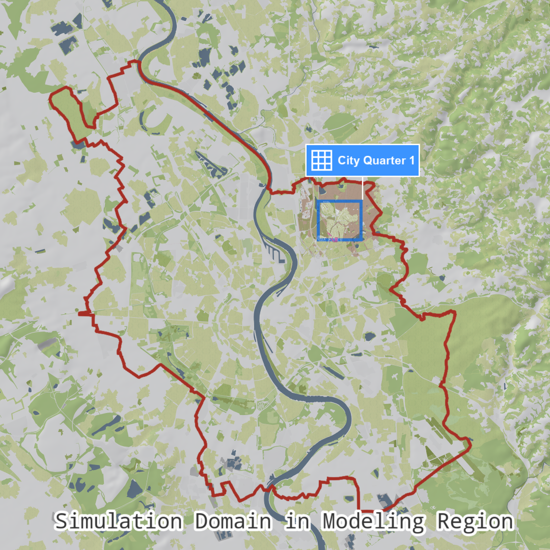 Simulation Domain in Modeling Region