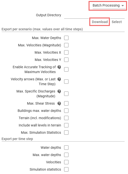 Setting up Batch Processing Output